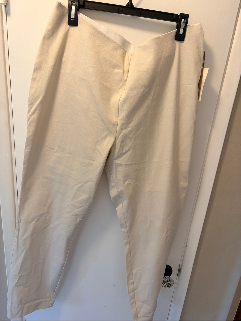 a new day light khaki cotton Straight-Leg woman’s pull on comfy Pants